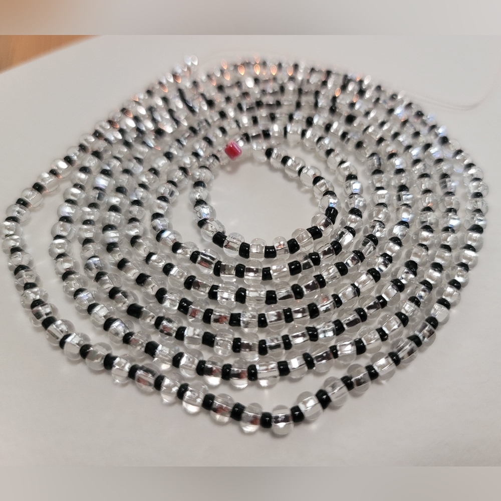 Black Bling Waistbeads 46"